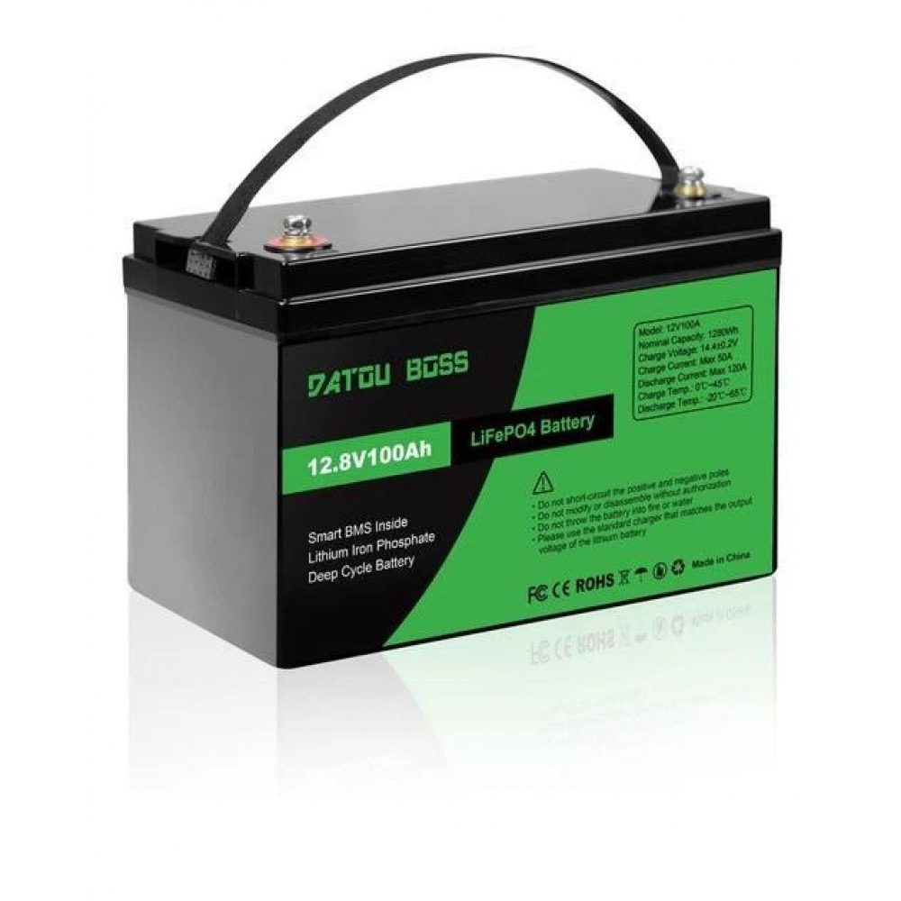 a-6970023344_lifepo4-12v-100ah-1000x1000 LiFePO4 12V 100Ah Акумулятор Datouboss, BMS, 1280Wh - Зображення 1